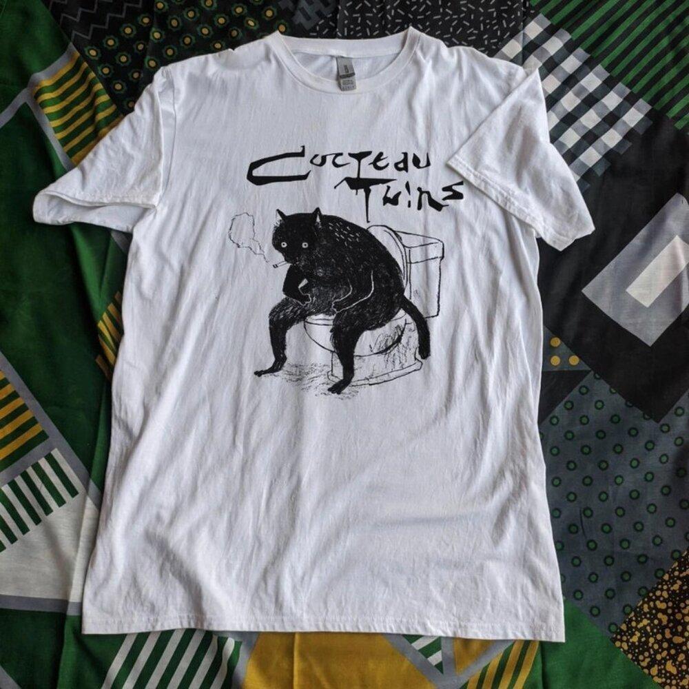 Cocteau Twins Cat Graphic Retro Music Fan Unisex Streetwear Aesthetic T Shirt